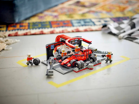 Lego 60443 City Pit stop i mechanicy z bolidem Ferrari 812496