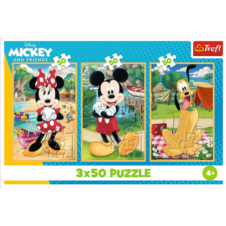 Puzzle Trefl 3x50 Myszki na wakacjach 348811