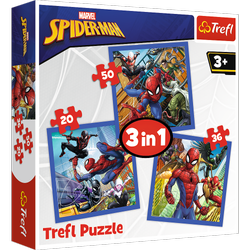 Puzzle trefl 3w1 20,36,50 spider-man