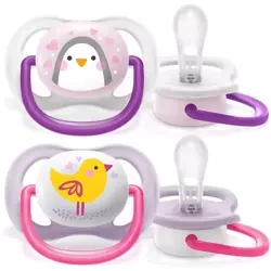Avent Smoczek uspokajający Ultra Air ortodontyczny 0-6 m Girl Pe 949374