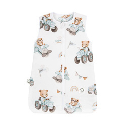 Bambusowy śpiworek niemowlaka Light mały 0-6m Traktory 40x60cm 426113