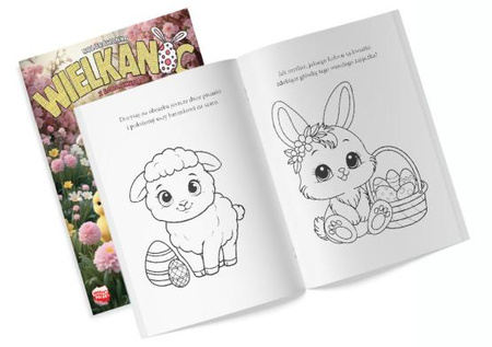 Kolorowanka Wielkanoc z barankiem z naklejkami 900355