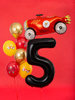 BALON FOLIOWY CYFRA 5 CZARNY 86CM 166387