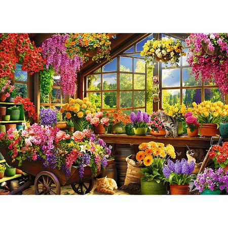 Puzzle Trefl 1000 Premium Plus Tea Time Przygotowania do wiosny 108408