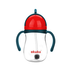 Akuku Bidon ze słomką z odważnikiem Blue /Red 001644