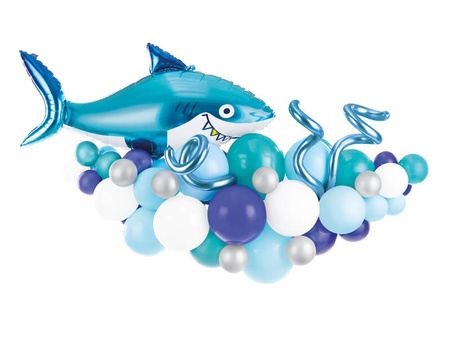 Girlanda balonowa Rekin niebieski 150x95cm 142510