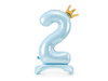 Stojący balon foliowy 84cm błękit Cyfra 2 167780