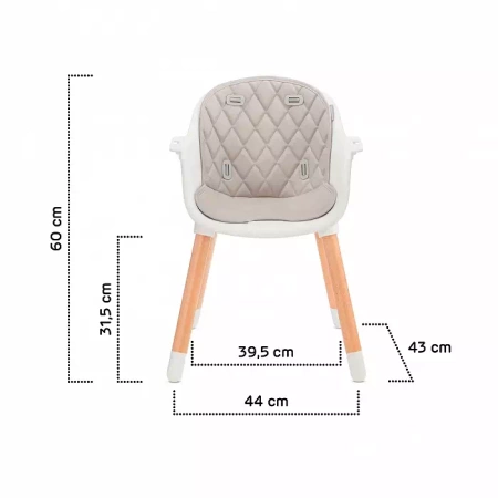 Kinderkraft Krzesełko do karmienia Sienna grey 
