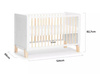 Kinderkraft łóżeczko drewniane nico white 914456