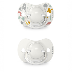 Suavinex Smoczek fizjologiczny SX Pro silikonowy 2 szt. | 0-6 m | szary | A walk in the park