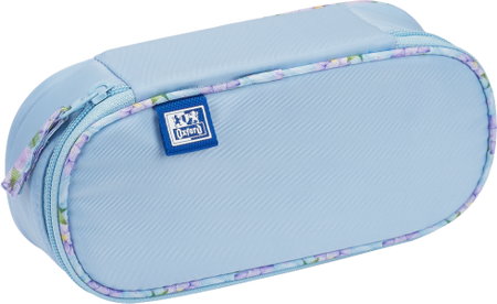 Piórnik z klapką Oxford Flowers niebieski 241622