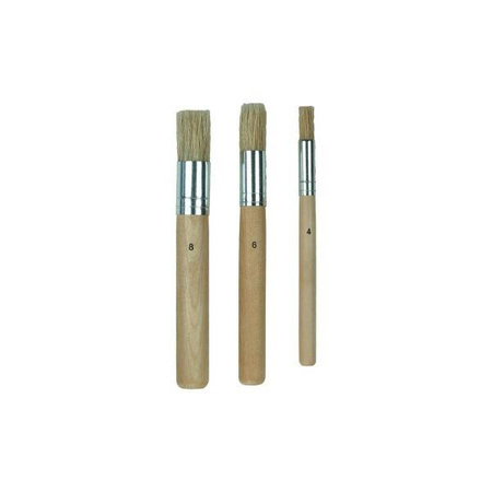 ZESTAW PĘDZLI 3szt  4/6/8 DX-001 okrągłe 508235