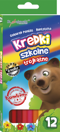Kredki Bambino ołówkowe 12 kol. 18cm pudełko standard