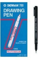 Pisak kreślarski 0.05 czarny snowman /12/