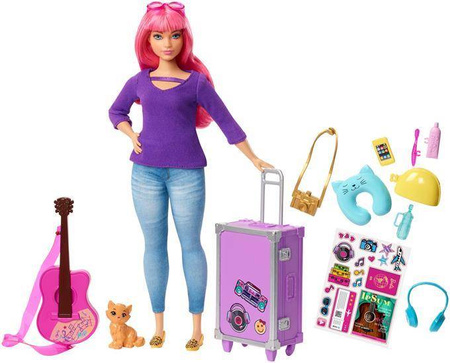Barbie fwv26 daisy z kotkiem w podróży