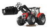 Bruder 03047 traktor massey ferguson 7600 z ładowarką czołową 030476