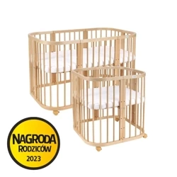 Waldin Łóżeczko 7w1 z materacem NATURAL