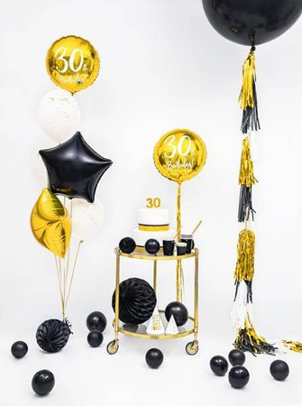 Balon 1m okrągły pastel black 