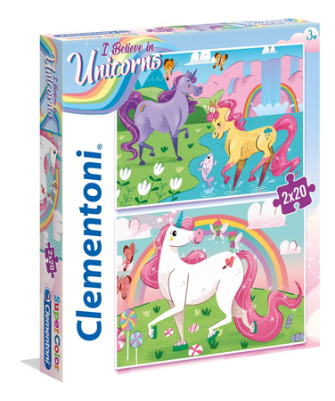 Clementoni puzzle 2*20el jednorożec
