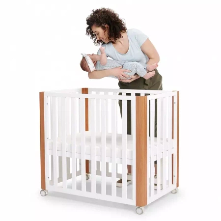 Kinderkraft Łóżeczko drewniane rosnące z funkcją kojca Koya 914807