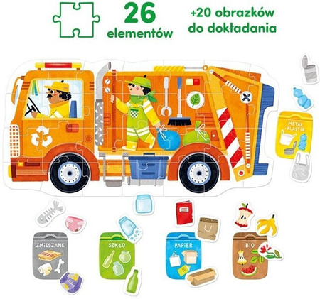 CzuCzu Moto puzzle Śmieciarka 494010