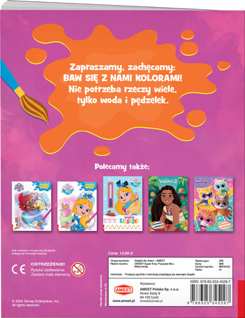 Książeczka DISNEY SUPERKOTY MALUJ WODĄ 345297