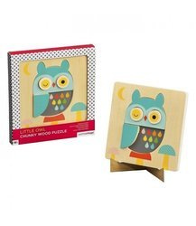 Petit collage puzzle drewniane sowa 545012
