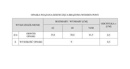 OPASKA WOODEN PONY 62 BRAZ DRUK PINOKIO