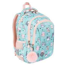 PLECAK 3-KOMOROWY STRIGHT BP-26 CHARMING CATS 685040