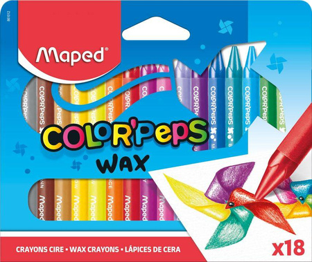 Maped Kredki świecowe Colorpeps 18kol w pudełku 610120