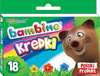 Maj kredki bambino świecowe 18kol pudełko 000201