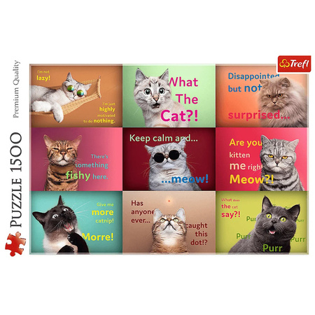 Puzzle Trefl 1500 Zabawne kocie portrety 262124