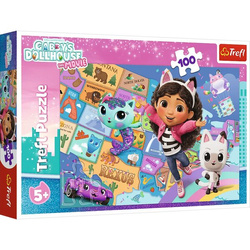 Puzzle Trefl 100 Przyjaźń w kocim domku 165159