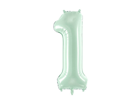 Balon foliowy cyfra 1 72cm zieleń 052635