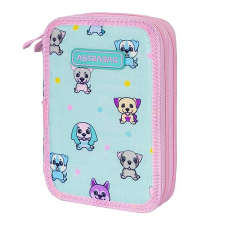 Piórnik podwójny bez wyposażenia Astrabag Puppies World AC2 220819