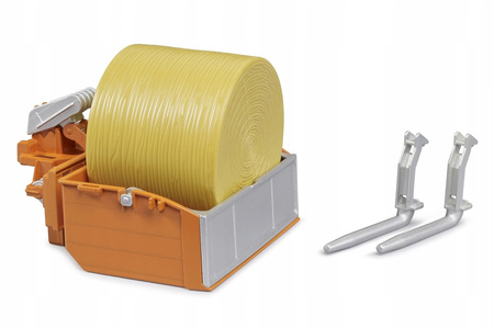 BRUDER 02353 Skrzynia ładunkowa,bela siana i widly 023539