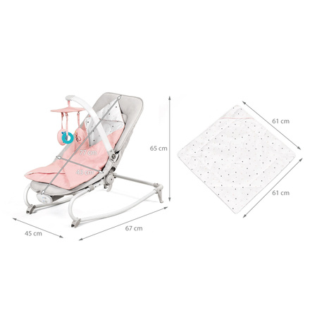 Kinderkraft leżaczek felio pink