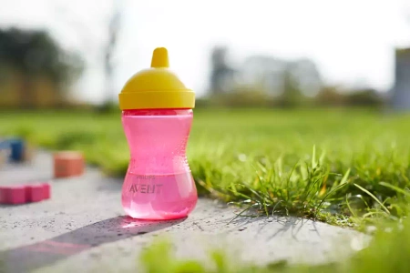 avent kubek z twardy ustnikiem odporny na gryzienie 18m+ 300ml róż 855590