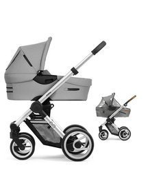 Mutsy Zestaw Evo Gondola Bold Pebble Grey + Stelaż Grey + Folia Przeciwdeszczowa