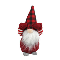 Skrzat w kraciastej czapce - czerwony 230285