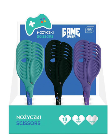 Nożyczki 13cm GAME OVER 18szt 325921