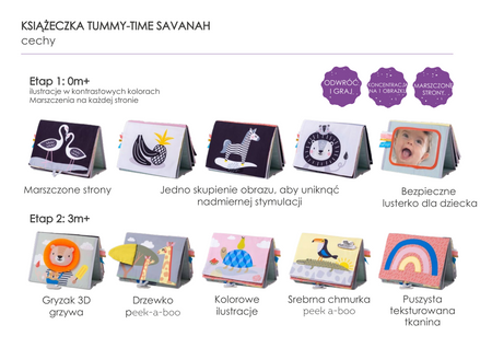 Taf Toys Książeczka Tummy Time Savannah 127057