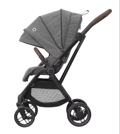 Wózek Maxi Cosi Leona 2 Select Grey (Black Frame & Brown Leather)