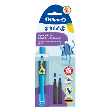 Pelikan Pióro kulkowe Griffix neon Fresh blue dla leworęcznych blister 820471
