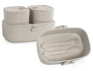 Hermetyczny zest.podróżny do karmienia szary 892739