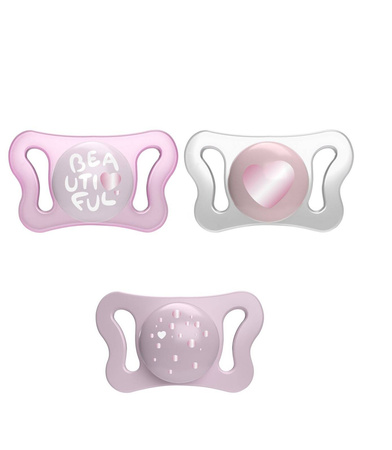 Chicco Smoczek uspokajający physio forma micro silikonowy różowy 0-2 M 2 szt 156016