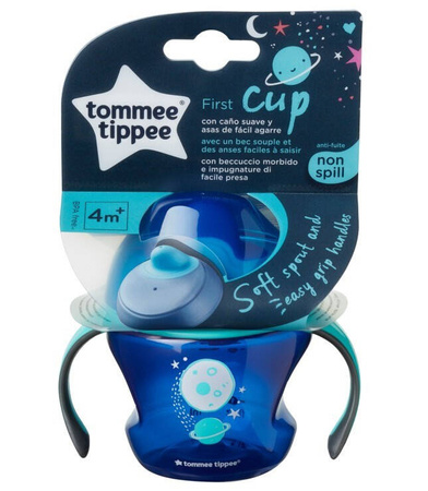 Tommee tippee kubek pierwszy z uchwytami niebieski 150ml 4m+