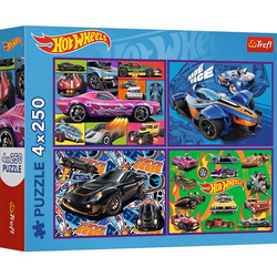 Puzzle Trefl 4x250 Wyścigowe auta 133127
