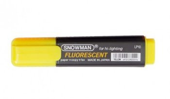 Zakreślacz snowman żółty fluo 033554 /12/