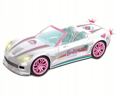 BARBIE Zdalnie sterowany biały kabriolet pojazd 636747